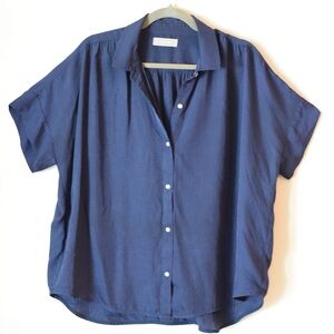 Everlane boxy goweave washable button up